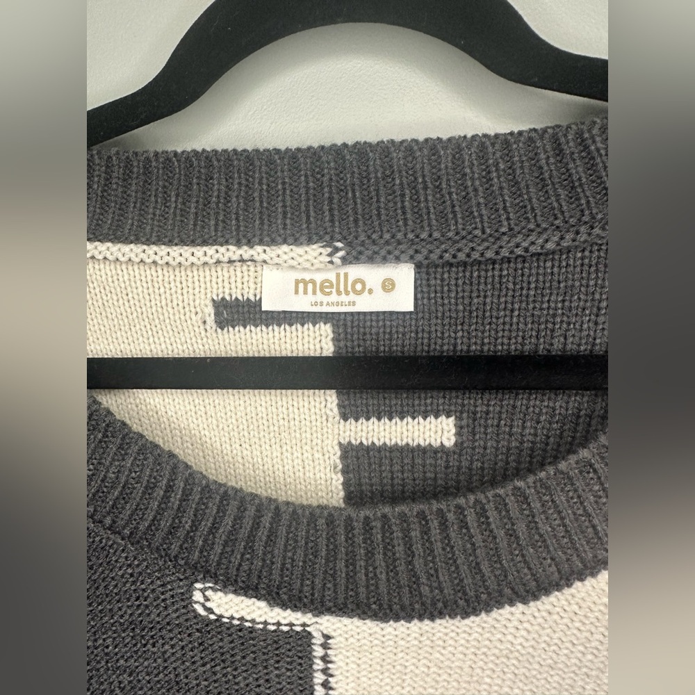 Mello. Multi Pattern Color Block Boat Neck Sweater - Picture 4 of 6